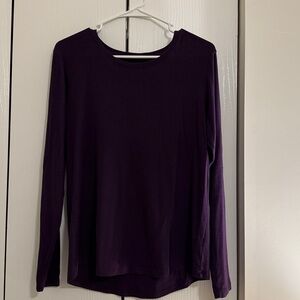 Eddie Bauer Deep Purple Crew Neck Top